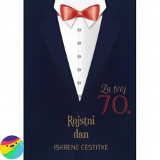 Voščilnica za 70 let - Rdeč metuljček Voščilnica za 70 let - Rdeč metuljček